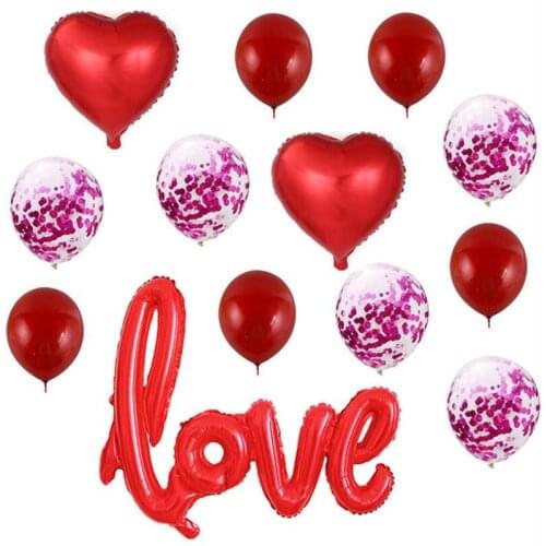 1 set Bride Love Balloon Combination of the balloon Love Balloons For Wedding Party Marriage Room Decorations supplies