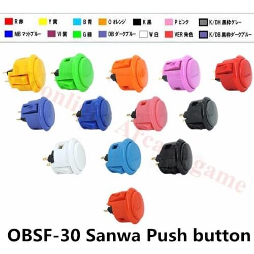 1PCS Original Sanwa 30mm Push button Start Switch OBSF-30 Durable DIY Jamma Arcade Game Joystick Console Parts