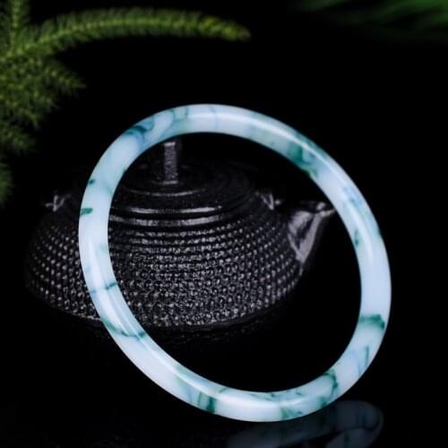 1PC Genuine Natural Colour Jade Bangle Bracelet Jadeite Chinese Carved Fashion Charm Jewelry Accessories Amulet Men Women Gifts