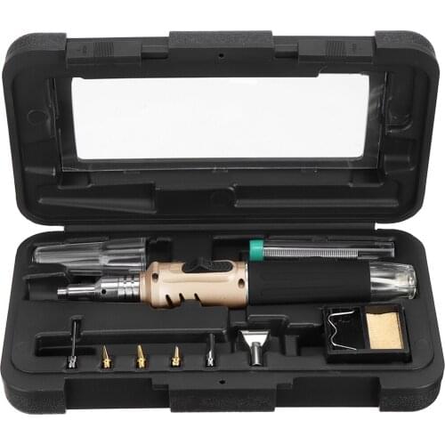 10 In1 Electronic Ignition Gas Soldering Iron Butane Gas Soldering Iron Set With Automatic Ignition Function For Repair Welding