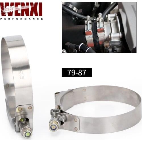 2Pcs/Lot SS304 3" CALMPS (79-87) Stainless Silicone Turbo Hose Coupler T Bolt Clamp Kit High Quality SS304 WX5254