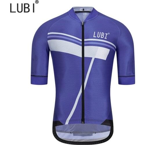 LUBI 2021 Men Cycling Jersey 100% Polyester Summer Mountain Bike Shirt Quick Dry Sportswear MTB Bicycle Clothes Maillot Ciclismo
