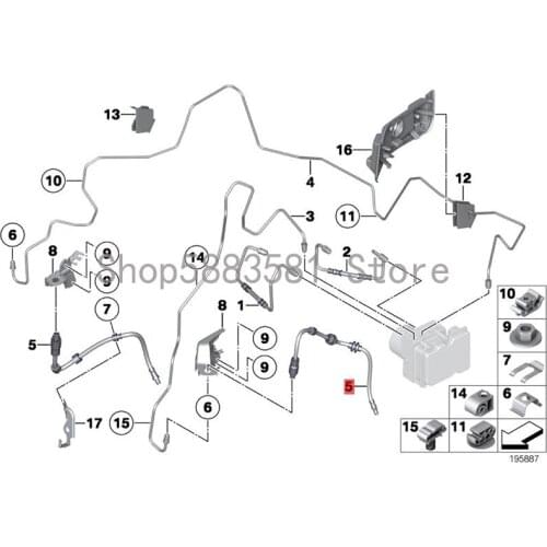 CAR brake hose front bm wE84 X1 23DX E84 X1 28IX N52N E84 X1 20IX vehicle tube disc brake hose parking brake hose