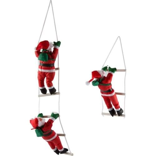 Large 60/80cm Christmas noel natal Santa Claus doll with stair to giving gift Sint Nicolaas Christmas Tree Decoration Newest