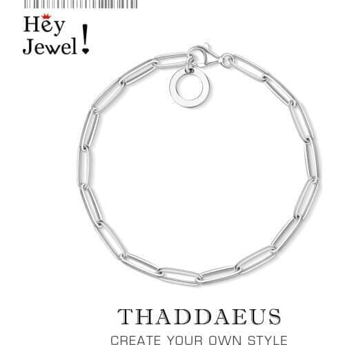 Link Chain Charm Bracelets,2020 Summer Brand New Trendy Gift for Women Men,Europe 925 Sterling Silver Fashion Jewelry Acessories