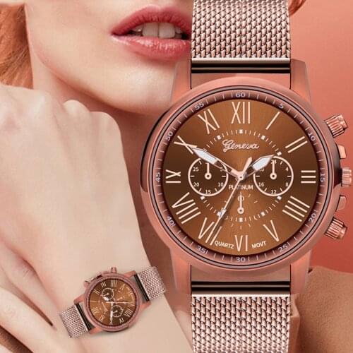 Luxury Watches Quartz Fashion Casual Stainless Steel Dial Elegant Dress Bracele Watch Clock Gifts zegarek damski montre *Y
