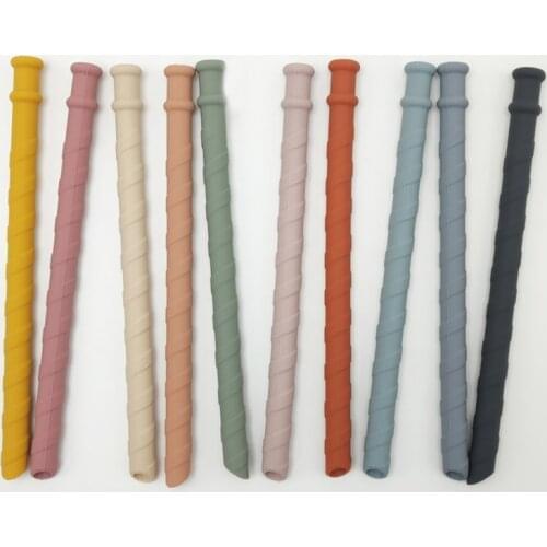 Children High Temperature Silicone Straw with Brush Water Bottle Cup Accessories