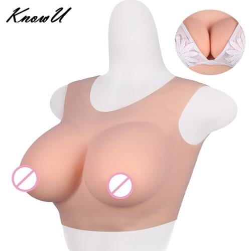 KnowU D Cup Silicone Boobs Breast Forms Tights Suit Transgender Drag Queen crossdresser Transgénero Трансгендер transgenres