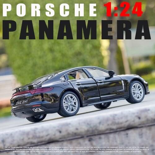 Diecast 1:24 Alloy Model Car Porsche Panamera Miniature Metal Sportcar Luxury Vehicle Collected Gift for Children Christmas Toys