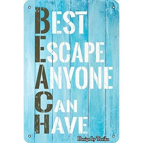 Best Escape Anyone Can Have Vintage Look 8X12 Inch Iron Decoration Crafts Sign for Home Kitchen Bathroom Farm Wall Decor