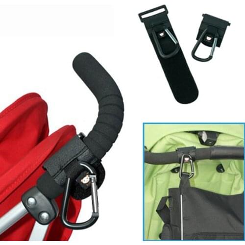 Metal+Non-slip Leather Baby Stroller Hooks Accessories Baby Cart Carriage Hook Hanger 35kg Bearing Pram Hanging Hook Direct Ship