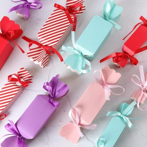 Multicolor Wedding Favor Box and Bags Sweet Gift Candy Boxes For Wedding Baby Shower Birthday Creative Guests Favors Event Party