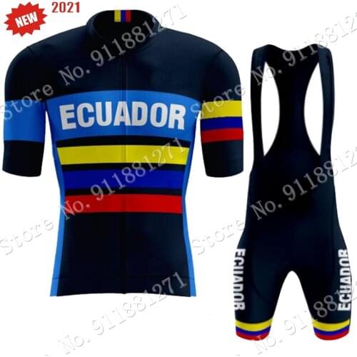 New Ecuador 2021 Cycling Jersey Set Men Cycling Clothing Summer Road Bike Shirts Suit Bicycle Shorts MTB Maillot Culotte Ropa