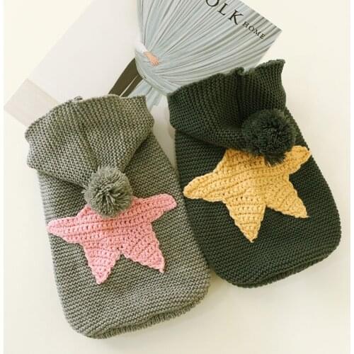 2021 New Dog Clothes Stars Pattern Pet Cat Clothing Apparel Autumn and Winter Sweater Warmth Thickening Nordic Stars For Pets