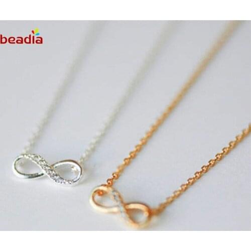 New Arrival Punk 8 font Pendants Choker Necklaces Gold Colors for DIY Women Party Gift Birthday