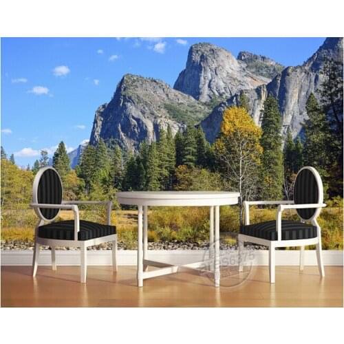 The latest 3D wallpaper, de parede Papel, the mountain forest landscape murals, TV wall living room sofa wall bedroom wall paper