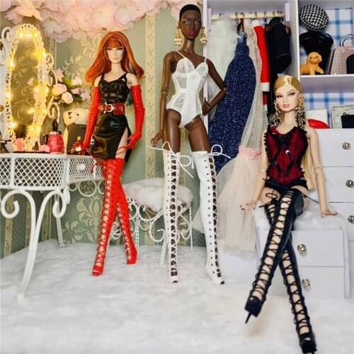 Original Doll Shoes High Heels Super Model FR Body Figure Doll Shoes 1/6 Doll Casual Sandals Shoes Boots Doll Accessories