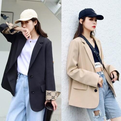 Wenfly Women Suit Jacket New Vintage Loose Casual Single Breasted Long Sleeve Temperament Streetwear Female Outerwear