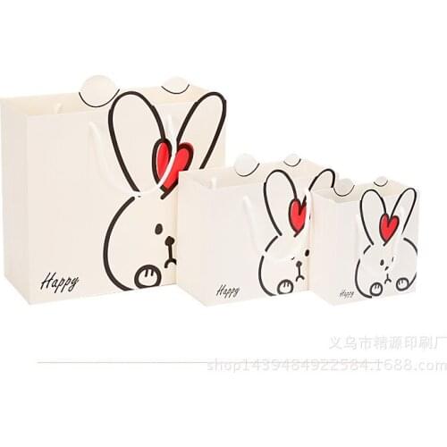 Cartoon rabbit gift bag Baby full moon Party supplies children birthday party gift bag portable gift bag