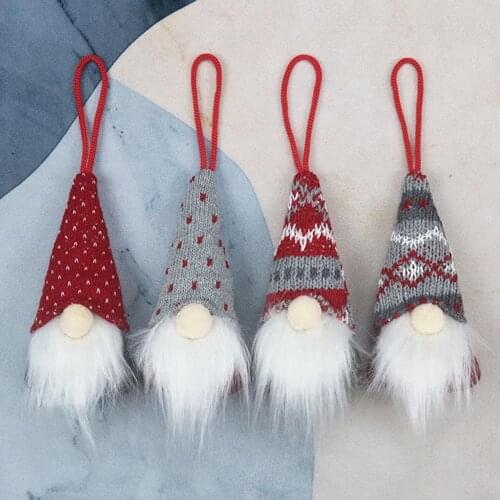 Christmas Gnome Santa Faceless Doll Hanging Pendant Cute Hat Decoration Kid Gift Ornament Xmas Happy New Year 2021