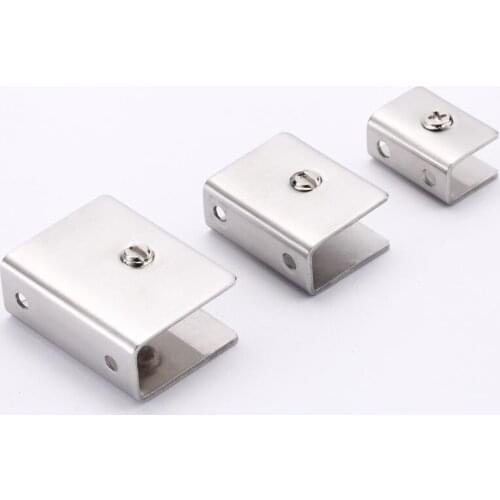 Retail 4 PCS Glass Clamps 6-114mm Size Stainless Steel 304 Glass Clamps Adjustable Glass Bracket Flat Back for Balustrade E11987