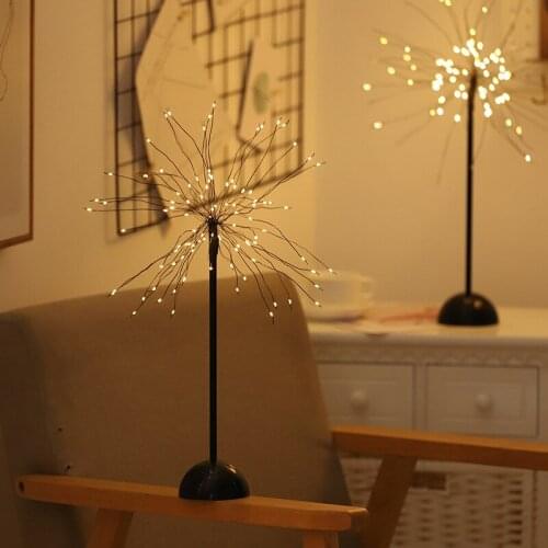 100 LED Battery flash Copper wire Night light Christmas Fire Tree USB Table-Lamp for Home Holiday indoor kids Decoration fairy