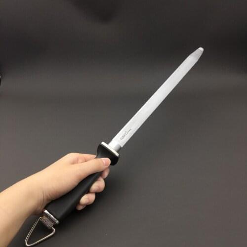 New 12inch Knife Sharpener Rod Sharpening StoneKitchen Knives Sharpener Carbon steel Professional Sharpen Wide sharpening bar