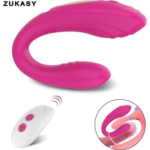 Wireless Vibrator Sex Toys for Women Couples U Shape Dildo Double Penetration Clitoris Stimulator Wearable Female Masturbator
