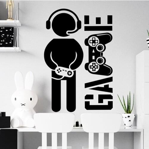 Video Game Gaming Gamer Wall Sticker Vinyl Art Mural For Home Decoration Bedroom Poster Paper Wall Sticker Decal Boys Room M368