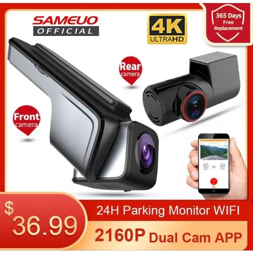 Sameuo U1000Pro Dash Cam 4K Front and Rear camera Dashcam For Car UHD 2160P Video Recorder Reverse Car Dvr 24H Parking Monitor
