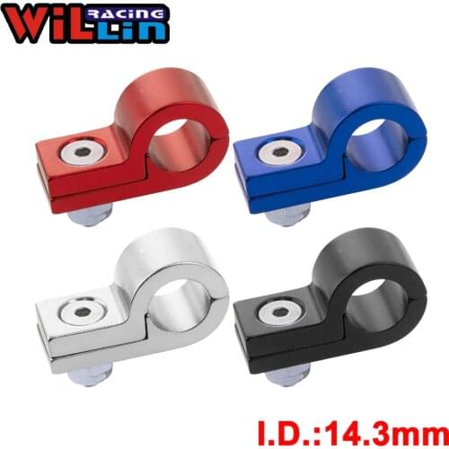 WILLIN - Billet Aluminum Line P Clamps To Suit I.D. 14.3MM 9/16'' Tubing Line WLJN02-06 Gold/Purple/Red/Blue/Silver/Black