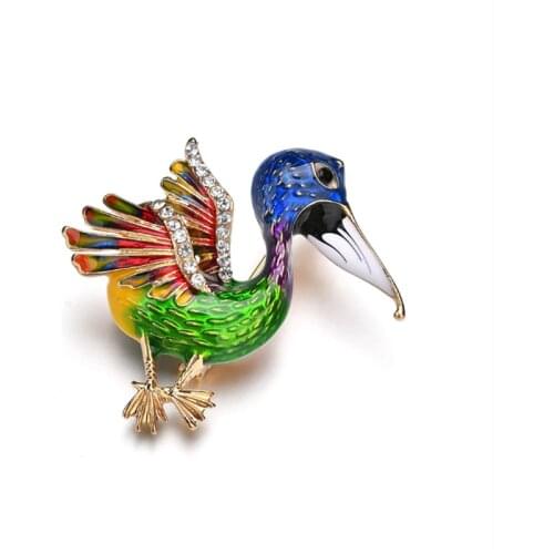 Colorful Enamel Pin Toucan Bird Brooches For Women Trend Pelican Bird Animal Brooch Pins Jewelry Fashion Clothing Accessory Gift
