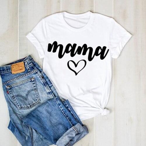 Women Print Lady Mom Mama Letter Love Cute Mother Graphic T Ladies Clothes Tee Female Top Tshirt Womens Shirt Clothing T-shirt