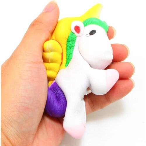 1PC New Kawaii 13CM Unicorn Squishy Slow Rising Retail Packaging Cute Phone Straps Pendant Cake Cream Scented Kids Toy Gift DS29