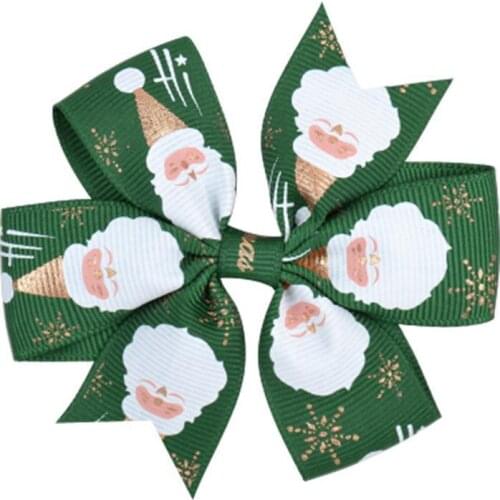 1 PC Christmas Hair Bow Clips Hair Swallowtail Bows Kids Hair Hair Bow For Women Boutique Girl Baby Clips Accessories Clips F1M6