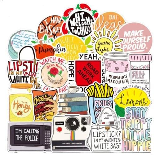 10/30/50PCS Small Fresh Cartoon Vine Suitcase Waterproof Graffiti Laptop Skateboard Guitar Toy Decoration Sticker Wholesale