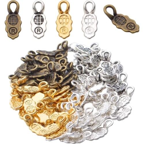 100pcs 4 Colors Tibetan Style Alloy Leaf Shape Glue on Pendant Bails Charms Connector Hanger for Earring Necklace Jewelry Making