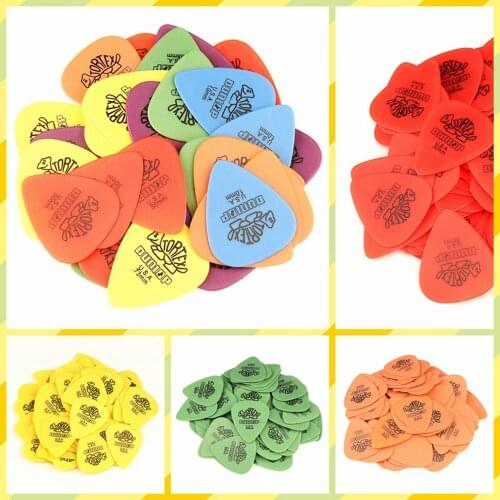 100pcs Dunlop Guitar Picks For Electric Guitar Bass Parts Accessories 6 Kinds Of Thickness Plectrum