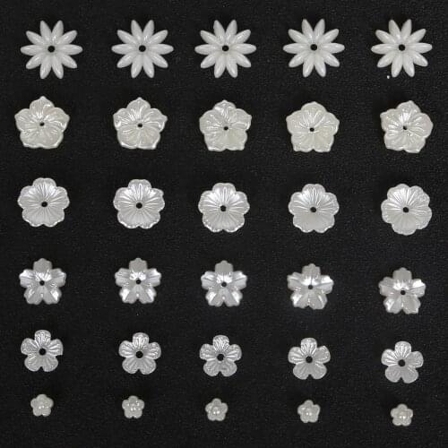 150-300pcs/bag Imatation Plastic ABS Pearl Flower Beads for DIY Jewelry Jewelry Craft Making Home Clothing Decoration