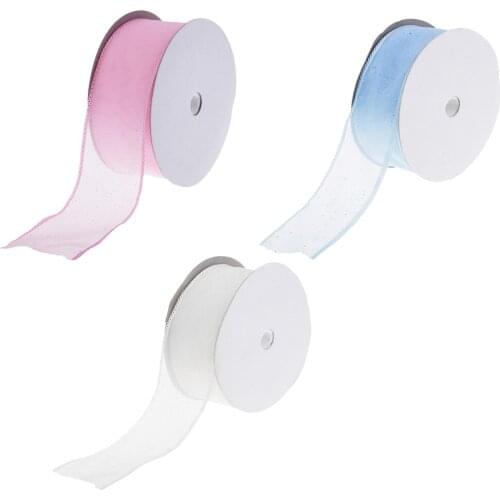 20 Yards Sheer Ribbons DIY Bow for Wedding Party Supplies 38mm