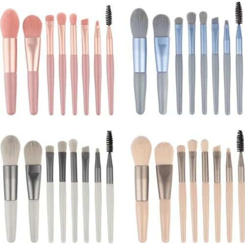 8Pcs/Bag Solid Makeup Brushes Soft Hair Concealer Tool Cosmetic Powder Eye Shadow Blush Blending Beauty MakeUp Brush Maquiagem