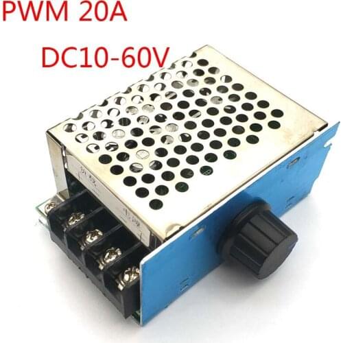 9-60V 20A DC Brushed Motor Speed Control PWM Controller 12V 24V 48V 1200W MAX