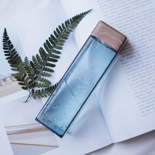 Water Bottle Tea Milk Fruit Water Cup Drinking Bottle Square Leak-proof Plastic Portable Drinking Cup for Outdoor