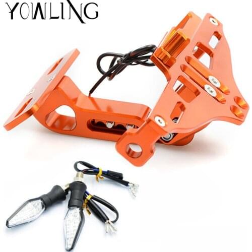 Motorcycle License Plate Holder Rear Registeration Plate Frame Mount Bracket for RC 125 200 390 690 990 1290 2013- 2017
