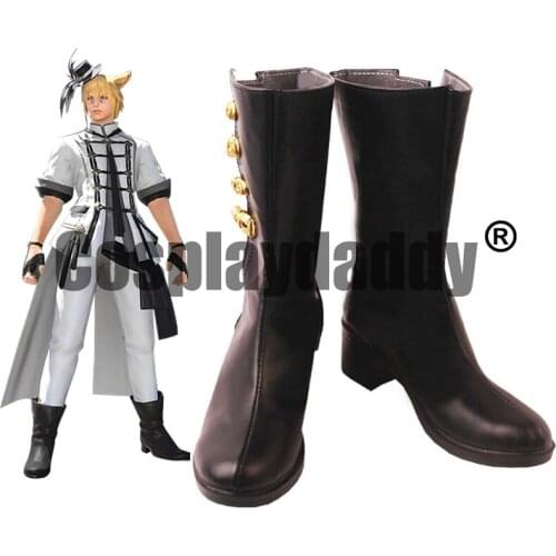 Final Fantasy XIV Little Ladies' Day Elezen Miqo'te Hyur Lalafell Roegadyn Songbird Royal Seneschals Cosplay Shoes Boots S008