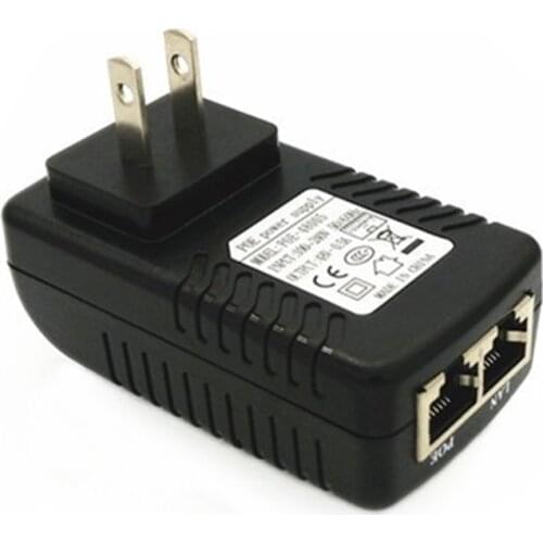 24V 1A POE Injector For IP Camera CCTV Security Surveillance PoE Power Supply Ethernet Adapter Phone US Plug