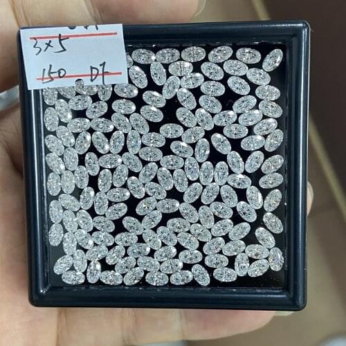 Lab Created grown moissanite diamond stone Oval 5*3mm D color VVS loose moissanite ring