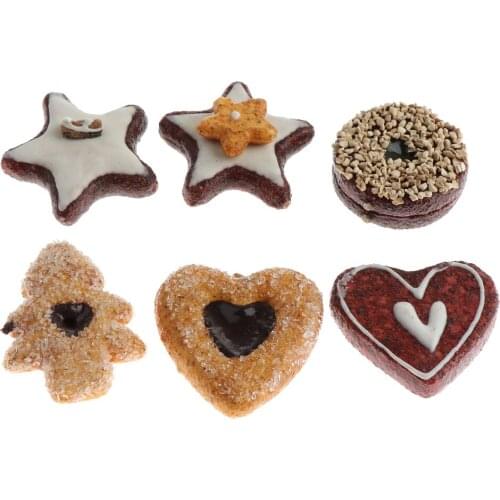 Artificial Fake Dessert Cookie Playset Toy Food Prop for Home Kitchen Display Decoration