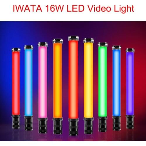 IWATA 16W Master R E Handheld RGB Colorful Full Color Lce Stick LED Video Light OLED Display with 2200mAh Built-in Battery