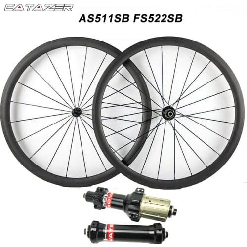 Carbon Fiber Bicycle Wheelset AS511SB FS522SB Hub 23/25 Width 38mm 50mm 60mm 88mm Depth Clincher Tubular Road Bike Wheels